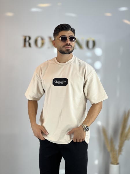 تیشرت دونخ گلدوزی Dior کرمی