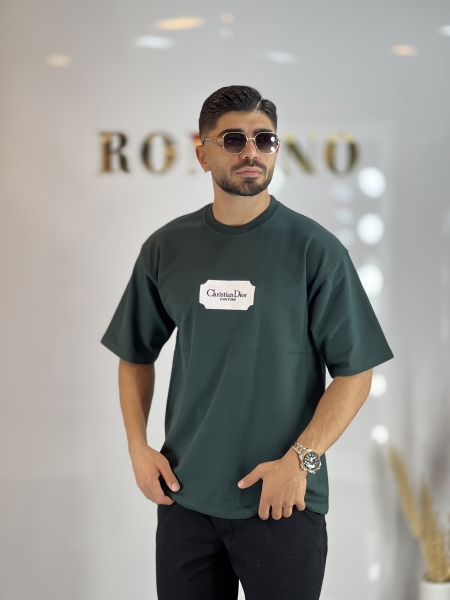 تیشرت دونخ گلدوزی Dior سبز