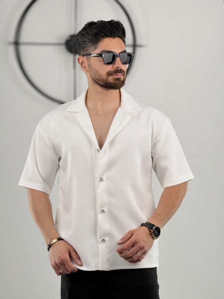 پیراهن مازراتی ساده سفید