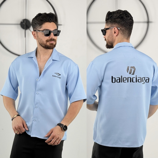 پیراهن مازراتی طرح balen آبی آسمانی