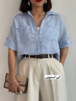 شومیز لینن ژاکارد باران