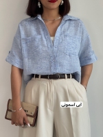 شومیز لینن ژاکارد باران