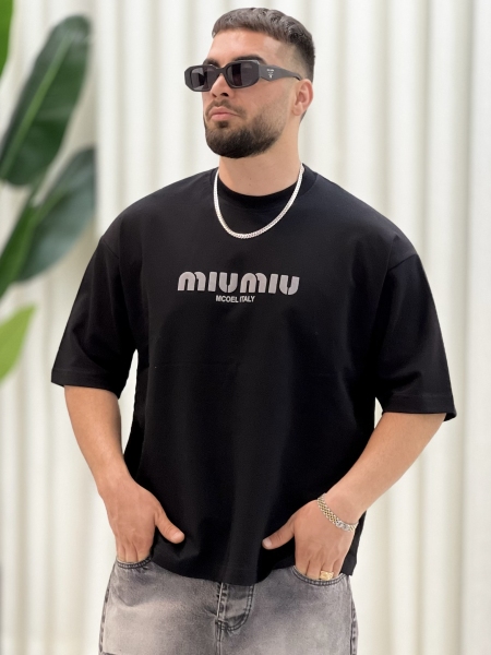 تیشرت 2نخ miumiu مشکی