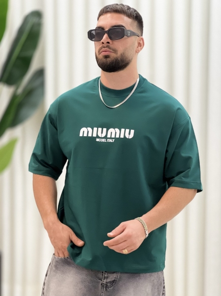 تیشرت 2نخ miumiu سبز