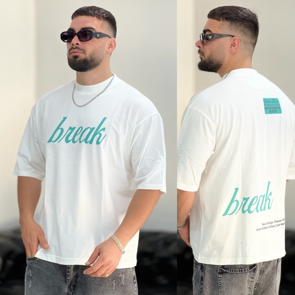تیشرت پنبه Break سفید