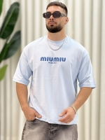 تیشرت 2نخ miumiu آسمانی