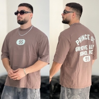 تیشرت پنبه Prince نسکافه ای