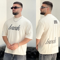 تیشرت پنبه Break کرم