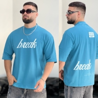 تیشرت پنبه Break آبی