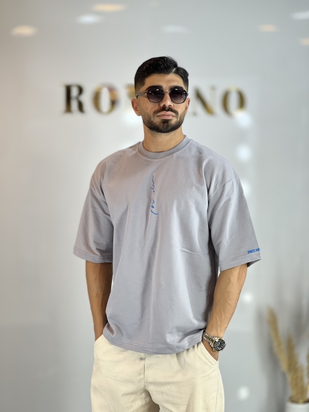 تیشرت دونخ مینیمال Bord طوسی