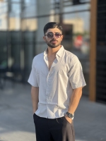 پیراهن نخی اسلپ Hj استخونی
