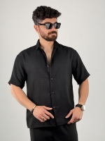 پیراهن باکسی نخی مشکی