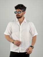 پیراهن باکسی نخی سفید