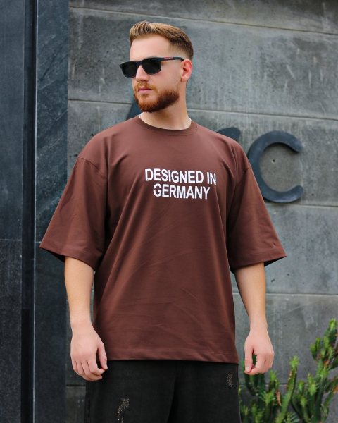 تیشرت DESIGNED IN GERMANY قهوه ای