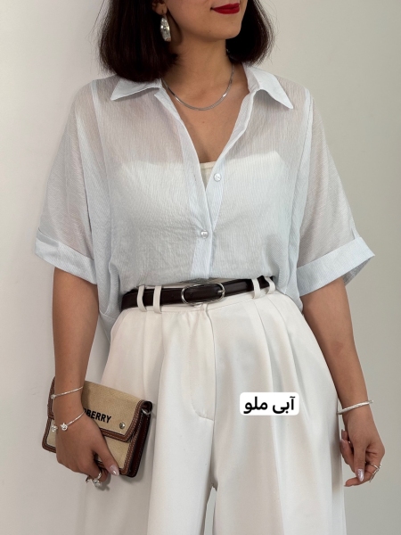 شومیز راه راه شیشه ای پرستو