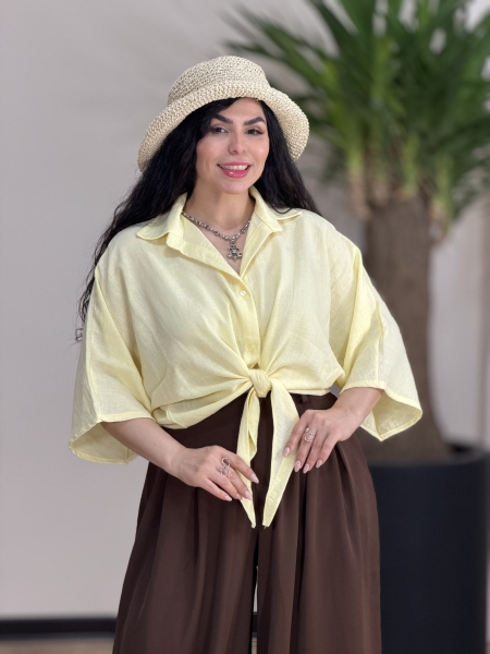 شومیز گره ای لادن
