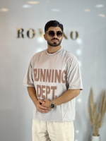تیشرت دونخ باکسی Run خاکی