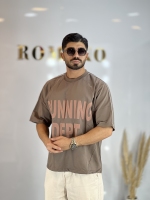 تیشرت دونخ باکسی Run موکا