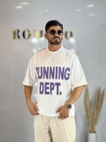 تیشرت دونخ باکسی Run سفید