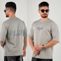 تیشرت 2 نخ off times خاکی