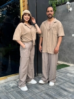 پیراهن لخت رنگ نسکافه ای