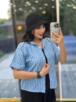 شومیز راه راه فول نگین