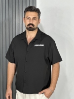 پیراهن باکسی مازراتی(چاپی) مردانه رنگ مشکی