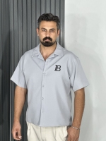 پیراهن باکسی مازراتی(چاپی)مردانه طوسی