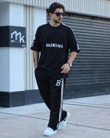 ست تیشرت واسلش دوتیکه BALENCIAGA مشکی