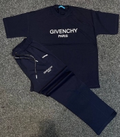 ست تیشرت واسلش GIVENCHY سرمه ای