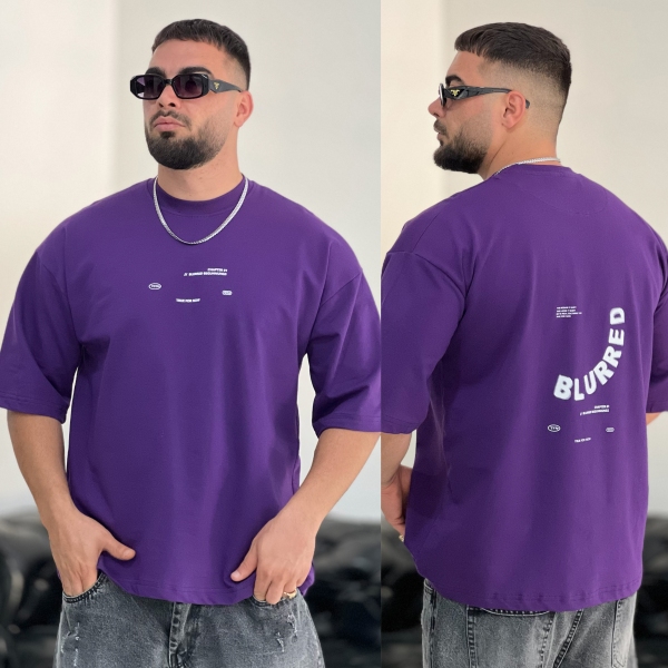 تیشرت 2نخ Blured بنفش