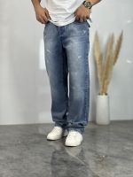 شلوار نیم بگ جین Zara آبی روشن کد 323