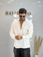 پیراهن مازراتی استین بلند H سفید