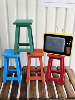 چهار پایه رنگی چوبی کوچک