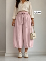شلوار لینن کمربندی نورا
