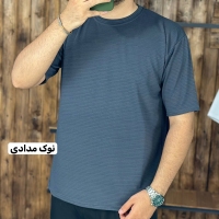 تیشرت بیسکوییتی مردانه رنگ نوک مدادی