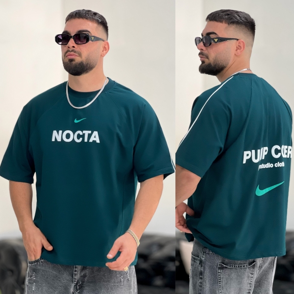 تیشرت 2نخ باکسی Nike سبز