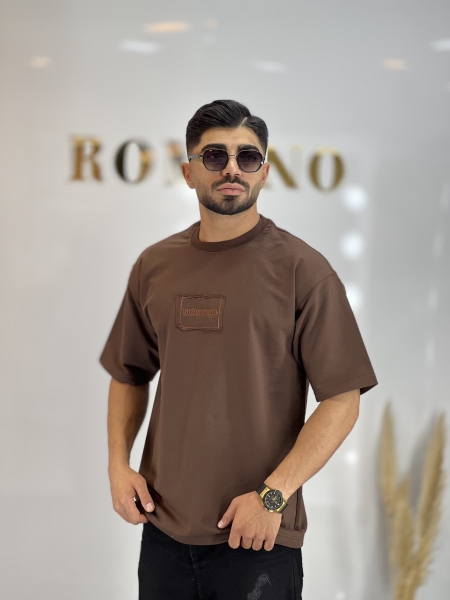 تیشرت دونخ تیکه دوزی Balen قهوه ای