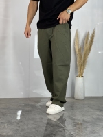 شلوار نیم بگ کتان خارجی Zara سبز