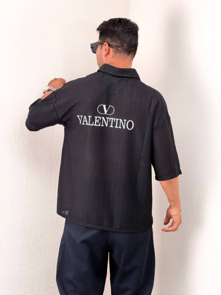تیشرت 3 دکمه valentino