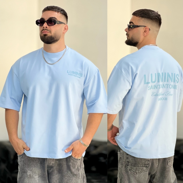تیشرت 2نخ Lumin آسمانی
