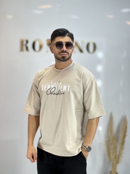 تیشرت دونخ پنبه Team خاکی