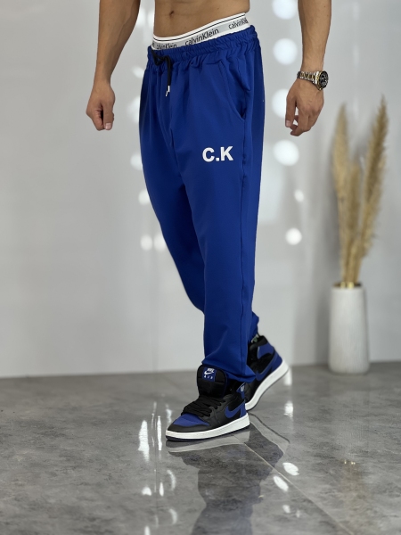 شلوار اسلش جاگر کمردوبل Ck آبی