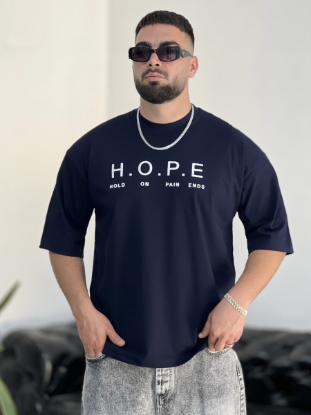 تیشرت پنبه Hold سرمه ای