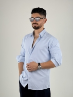 پیراهن آستین بلند دوشین آبی آسمانی