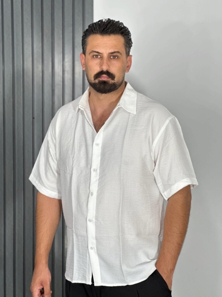 پیراهن لش باکسی مردانه سفید