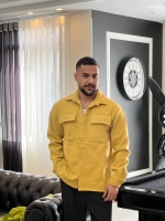 پیراهن فوتر دو جیب لیمویی