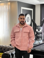 پیراهن فوتر دو جیب صورتی