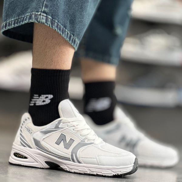 کتانی New balance530 سفیدطوسی