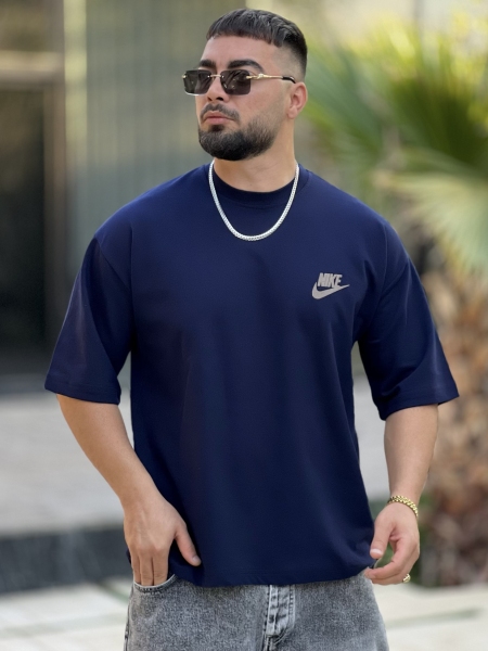 تیشرت 2نخ Nike سرمه ای
